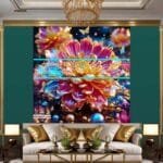 Chrysanthemum
  Flower Artistic Digital Wall Art Hom Decor _72 - Image 3