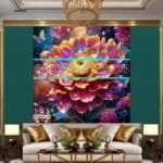 Chrysanthemum
  Flower Artistic Digital Wall Art Hom Decor _79 - Image 3
