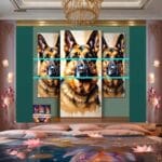 Dog Face Golden Frame Artistic
Digital Wall Art Decor _12 - Image 2