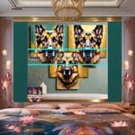 Dog Face Golden Frame Artistic
Digital Wall Art Decor _14 - Image 2