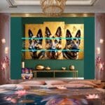 Dog Face Golden Frame Artistic
Digital Wall Art Decor _17 - Image 2