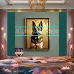 Dog Face Golden Frame Artistic
Digital Wall Art Decor _21 - Image 2