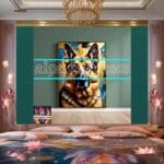 Dog Face Golden Frame Artistic
Digital Wall Art Decor _25 - Image 2