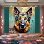Dog Face Golden Frame Artistic
Digital Wall Art Decor _26 - Image 2