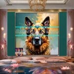 Dog Face Golden Frame Artistic
Digital Wall Art Decor _30 - Image 2