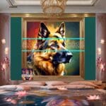 Dog Face Golden Frame Artistic
Digital Wall Art Decor _31 - Image 2