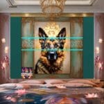 Dog Face Golden Frame Artistic
Digital Wall Art Decor _35 - Image 2