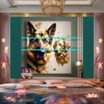 Dog Face Golden Frame Artistic
Digital Wall Art Decor _36 - Image 2