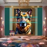 Dog Face Golden Frame Artistic
Digital Wall Art Decor _37 - Image 2