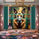 Dog Face Golden Frame Artistic
Digital Wall Art Decor _38 - Image 2