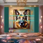 Dog Face Golden Frame Artistic
Digital Wall Art Decor _39 - Image 2