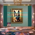 Dog Face Golden Frame Artistic
Digital Wall Art Decor _40 - Image 2