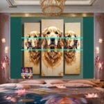 Dog Face Golden Frame Artistic
Digital Wall Art Decor _46 - Image 2