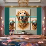 Dog Face Golden Frame Artistic
Digital Wall Art Decor _47 - Image 2