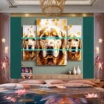 Dog Face Golden Frame Artistic
Digital Wall Art Decor _50 - Image 2
