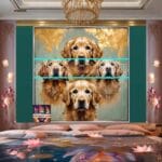 Dog Face Golden Frame Artistic
Digital Wall Art Decor _51 - Image 2