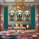 Dog Face Golden Frame Artistic
Digital Wall Art Decor _53 - Image 2