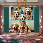 Dog Face Golden Frame Artistic
Digital Wall Art Decor _54 - Image 2