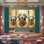 Dog Face
  Golden Frame Artistic Digital Wall Art Decor _56 - Image 2