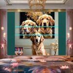 Dog Face Golden Frame Artistic
Digital Wall Art Decor _59 - Image 2