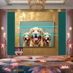 Dog Face Golden Frame Artistic
Digital Wall Art Decor _62 - Image 2