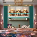 Dog Face Golden Frame Artistic
Digital Wall Art Decor _63 - Image 2