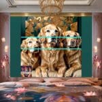 Dog Face Golden Frame Artistic
Digital Wall Art Decor _64 - Image 2