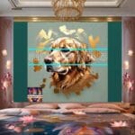 Dog Face Golden Frame Artistic
Digital Wall Art Decor _69 - Image 2