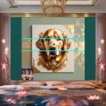 Dog Face Golden Frame Artistic
Digital Wall Art Decor _70 - Image 3
