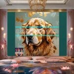 Dog Face Golden Frame Artistic
Digital Wall Art Decor _76 - Image 2