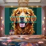 Dog Face Golden Frame Artistic
Digital Wall Art Decor _78 - Image 3