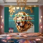 Dog Face Golden Frame Artistic
Digital Wall Art Decor _80 - Image 2