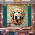 Dog Face Golden Frame Artistic
Digital Wall Art Decor _81 - Image 2