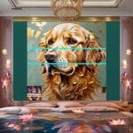 Dog Face Golden Frame Artistic
Digital Wall Art Decor _83 - Image 2