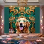 Dog Face Golden Frame Artistic
Digital Wall Art Decor _84 - Image 2