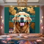 Dog Face Golden Frame Artistic
Digital Wall Art Decor _86 - Image 2
