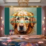 Dog Face Golden Frame Artistic
Digital Wall Art Decor _91 - Image 2