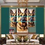 Dog Face Golden Frame Artistic
Digital Wall Art Decor _12 - Image 3