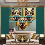 Dog Face Golden Frame Artistic
Digital Wall Art Decor _14 - Image 3