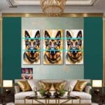 Dog Face Golden Frame Artistic
Digital Wall Art Decor _15 - Image 3