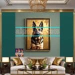 Dog Face Golden Frame Artistic
Digital Wall Art Decor _21 - Image 3