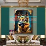 Dog Face
Golden Frame Artistic Digital Wall Art Decor _24 - Image 3