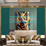 Dog Face Golden Frame Artistic
Digital Wall Art Decor _25 - Image 3
