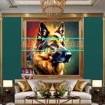 Dog Face Golden Frame Artistic
Digital Wall Art Decor _31 - Image 3