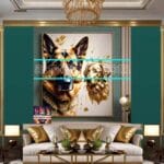 Dog Face Golden Frame Artistic
Digital Wall Art Decor _36 - Image 3