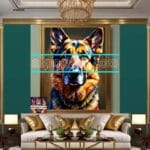 Dog Face Golden Frame Artistic
Digital Wall Art Decor _37 - Image 3