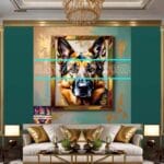 Dog Face Golden Frame Artistic
Digital Wall Art Decor _39 - Image 3