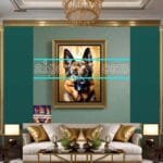 Dog Face Golden Frame Artistic
Digital Wall Art Decor _40 - Image 3