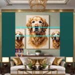 Dog Face Golden Frame Artistic
Digital Wall Art Decor _47 - Image 3