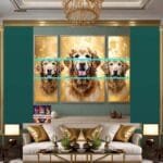 Dog Face
  Golden Frame Artistic Digital Wall Art Decor _56 - Image 3